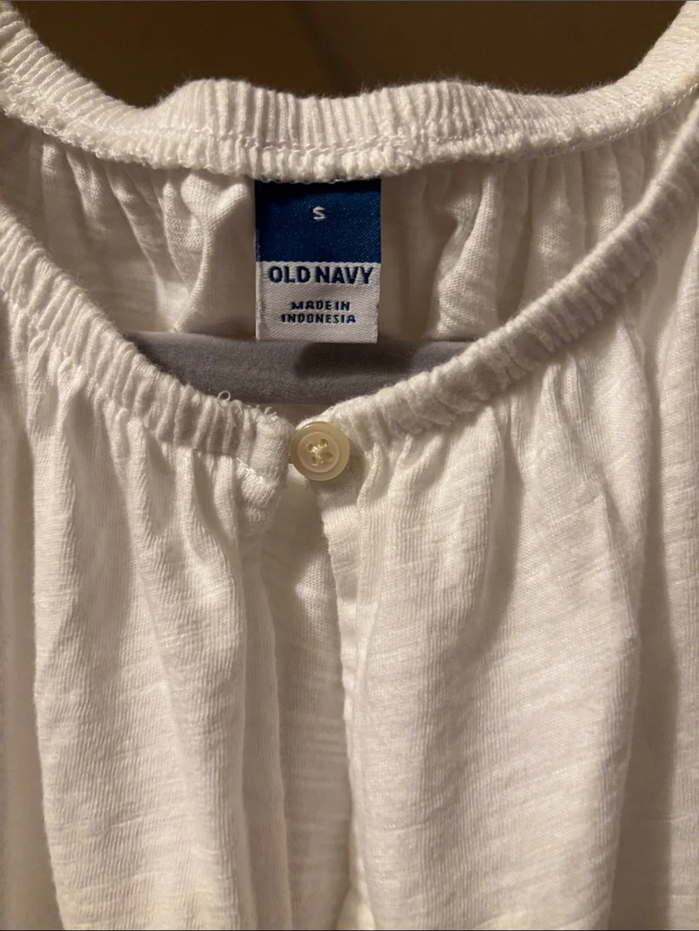 Old Navy Sz small White Puff Sleeve Peasant Top - Classic Women's Tee NWOT